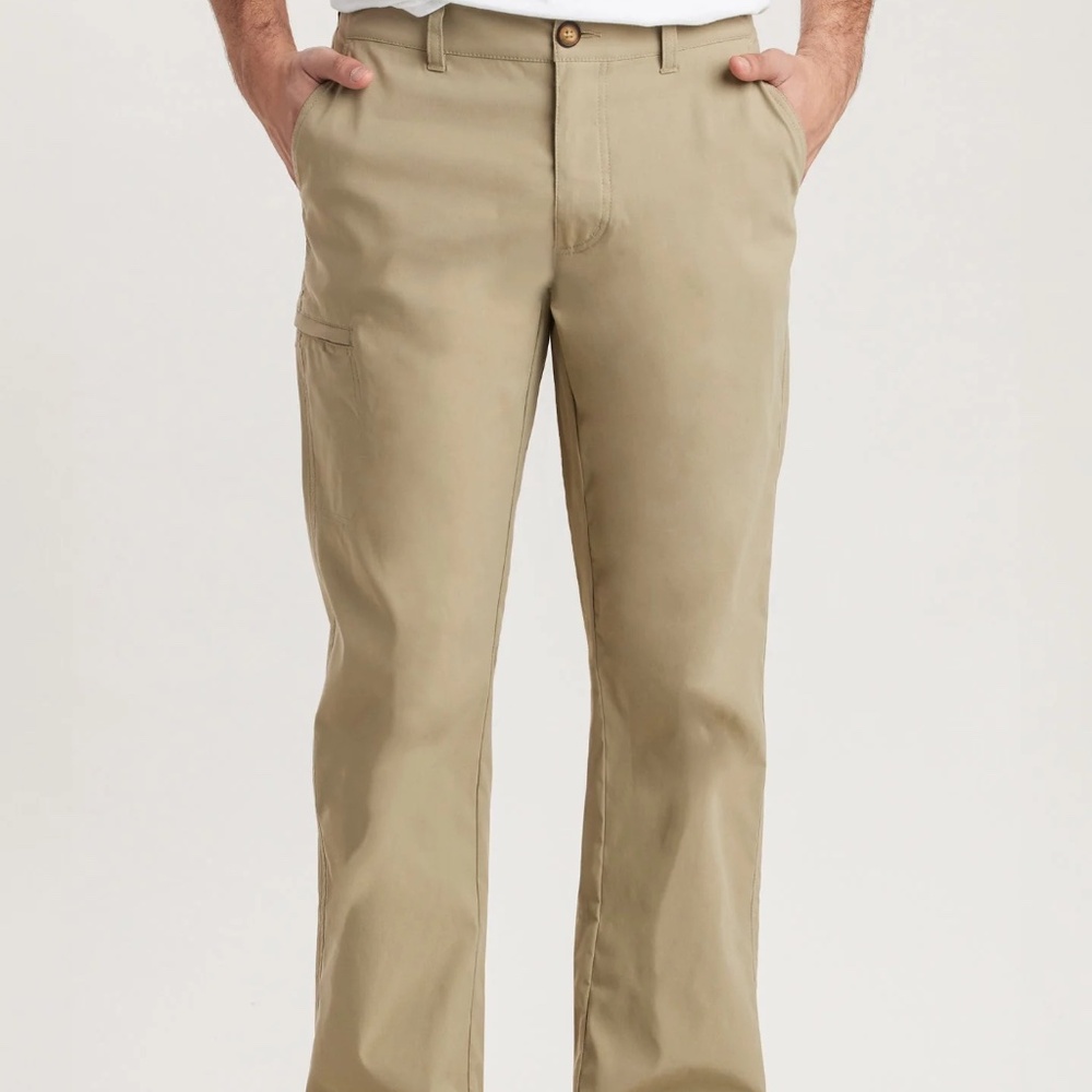 UB Tech 40 x 32 Pants Rainier Travel Tech Flex Waist Chino Stretch Comfort Tan